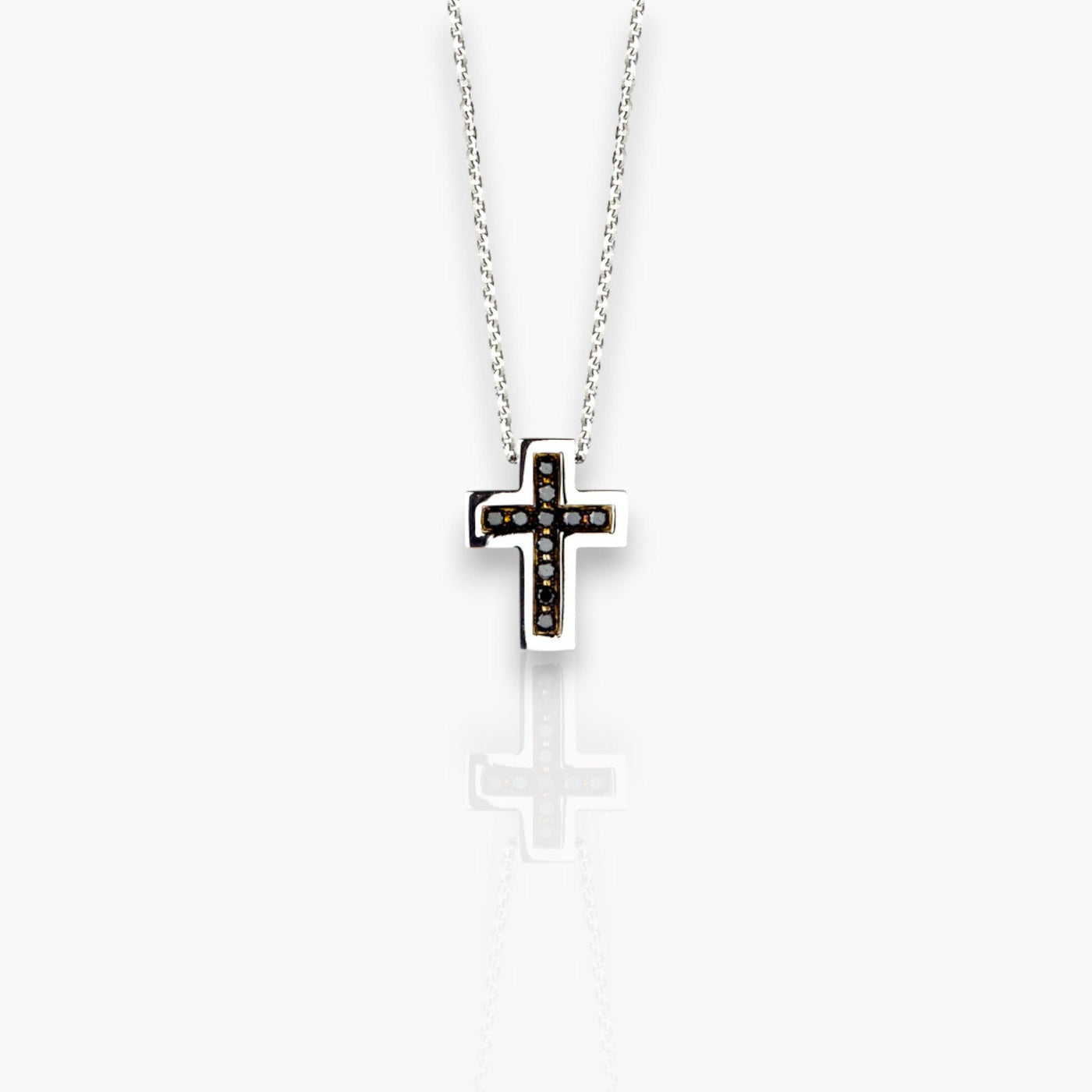 Necklace with Cross pendant (for Men) - Moregola Fine Jewelry