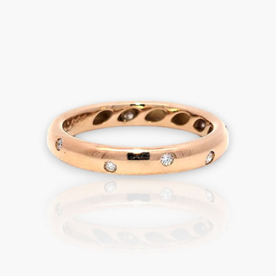 Wedding Band - Rose Gold with small brilliants