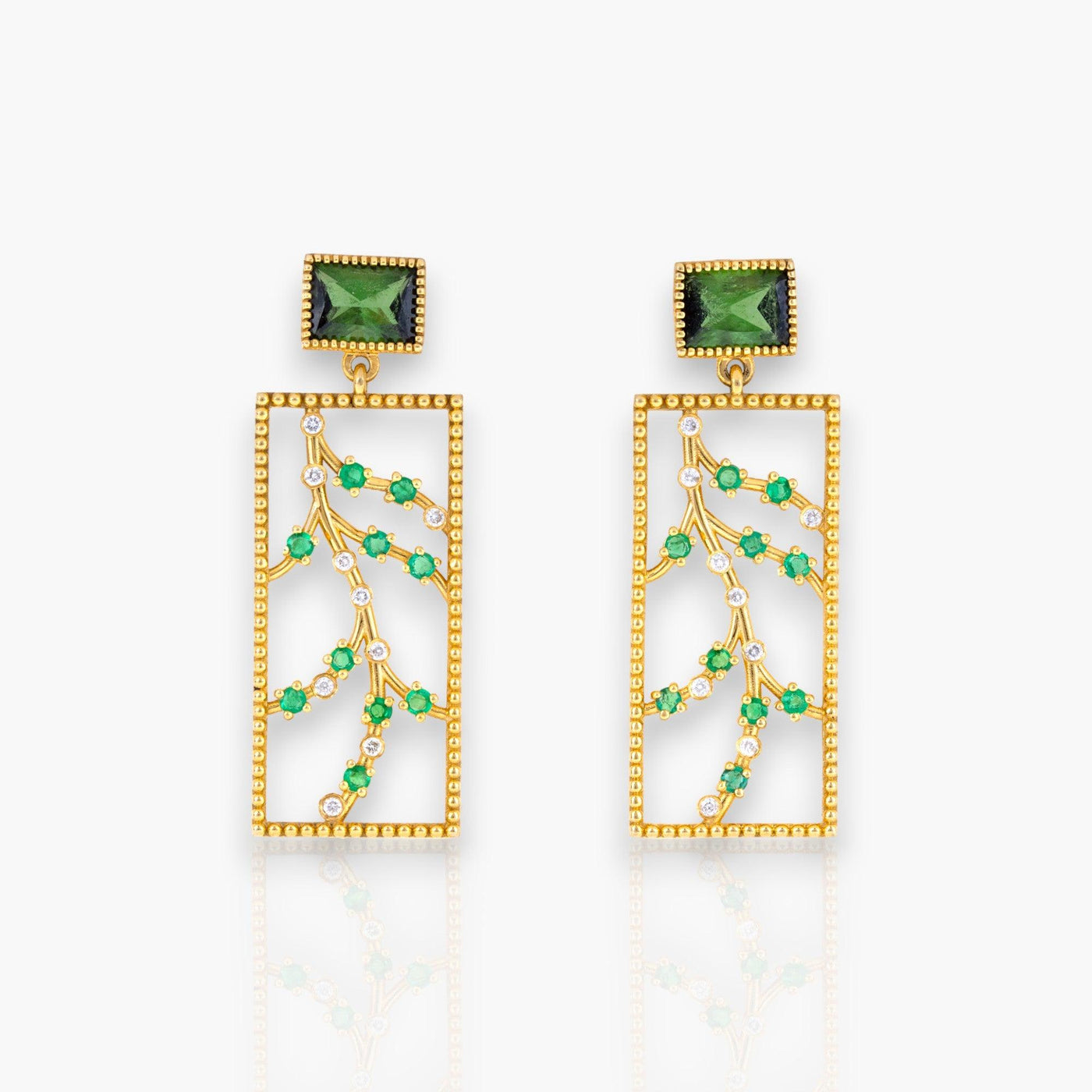 Poison Ivy Earrings - Moregola Fine Jewelry