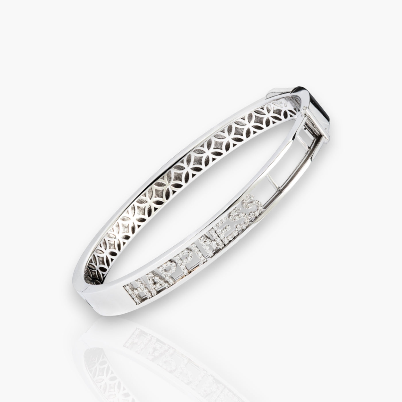 Iconic Motion Slim Bangle, 18kt White Gold