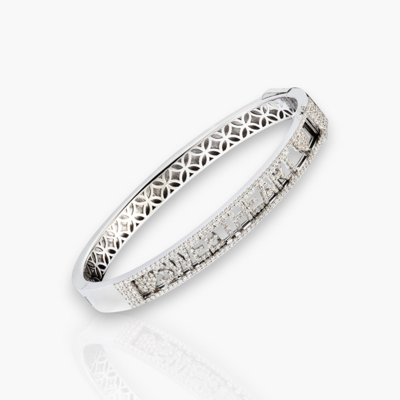 Iconic Motion Slim Bangle, 18kt White Gold