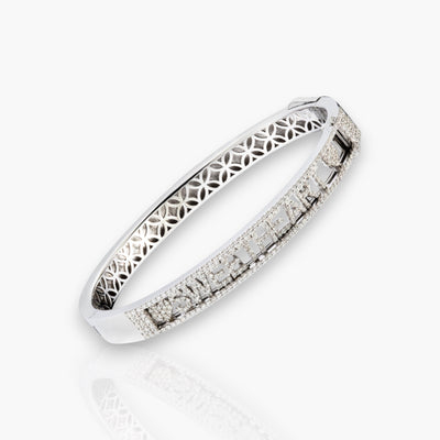 Iconic Motion Slim Bangle, 18kt White Gold