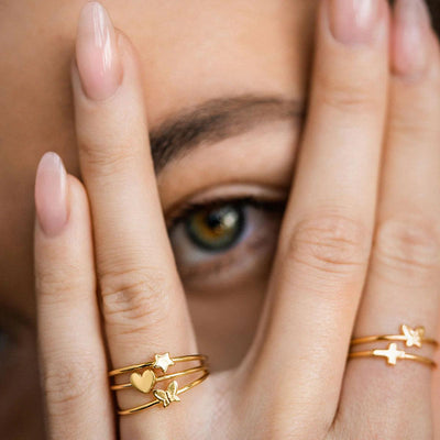 18kt Gold Star Ring - Moregola Fine Jewelry