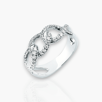 18K SHAY Ring with Diamonds - Moregola Fine Jewelry