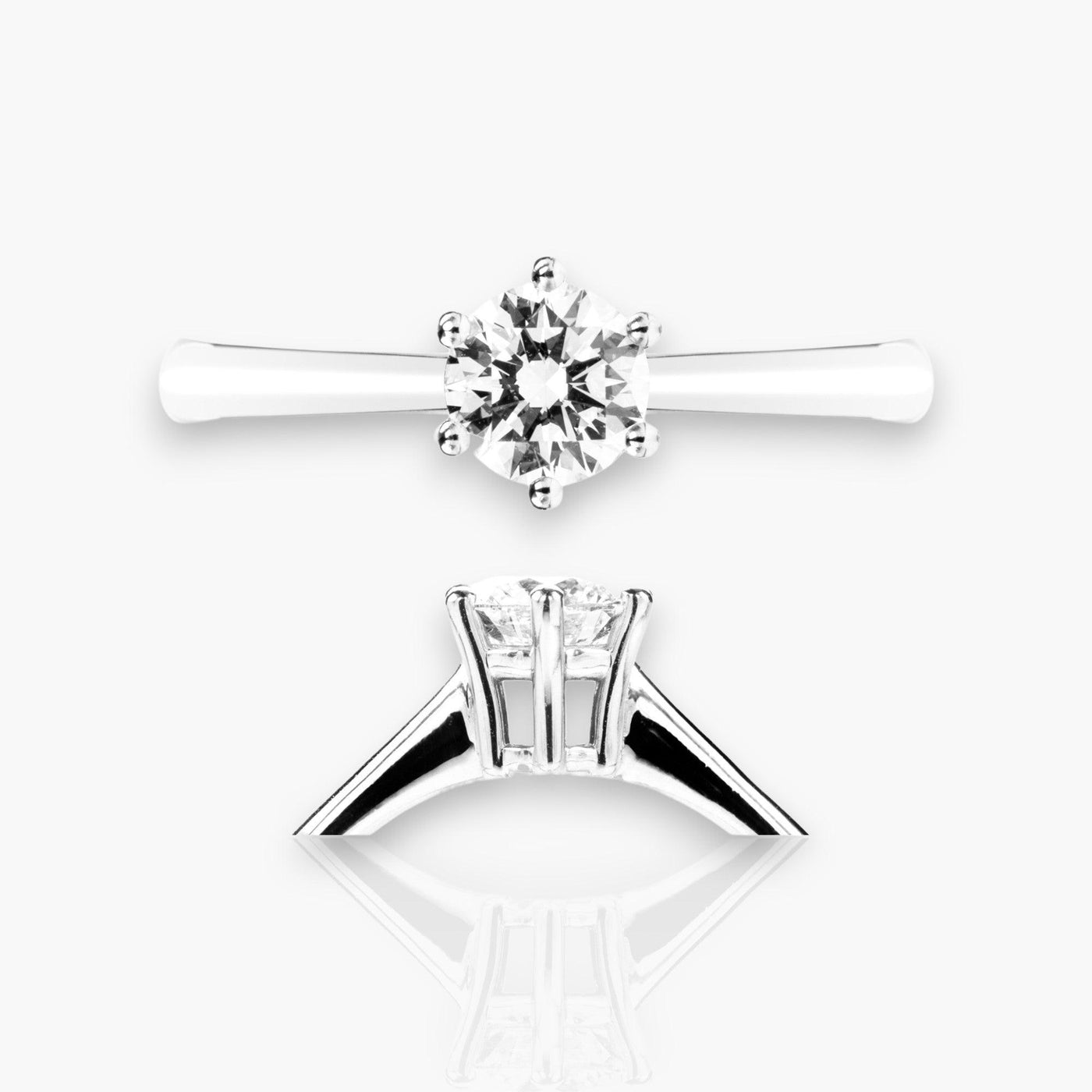 Solitaire 5 - Brilliant Engagement Ring - Moregola Fine Jewelry