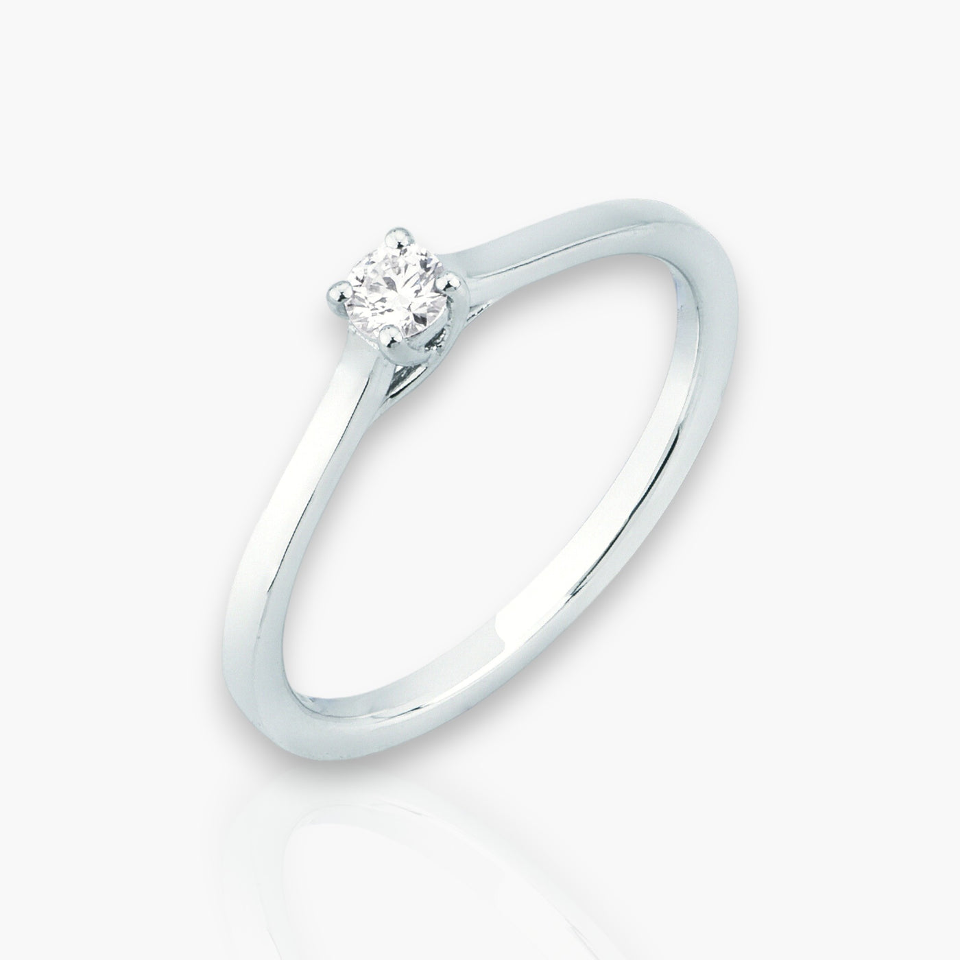 18kt Weißgold Verlobungsring