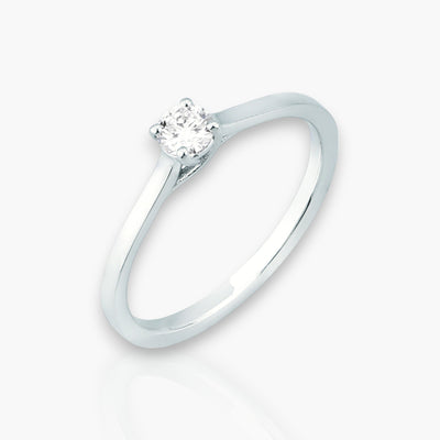 18kt Weißgold Verlobungsring
