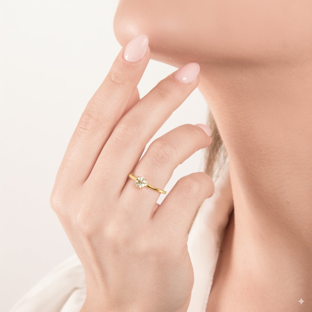 18kt Gelbgold Verlobungsring