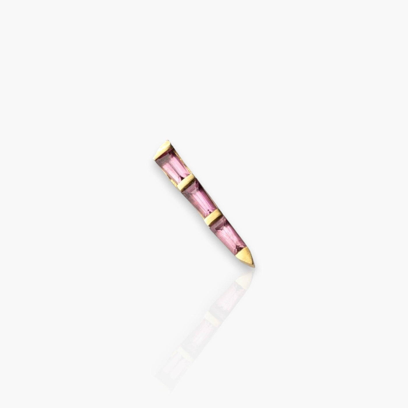 Stalactite Pink Tourmaline Single Earring - Moregola Fine Jewelry