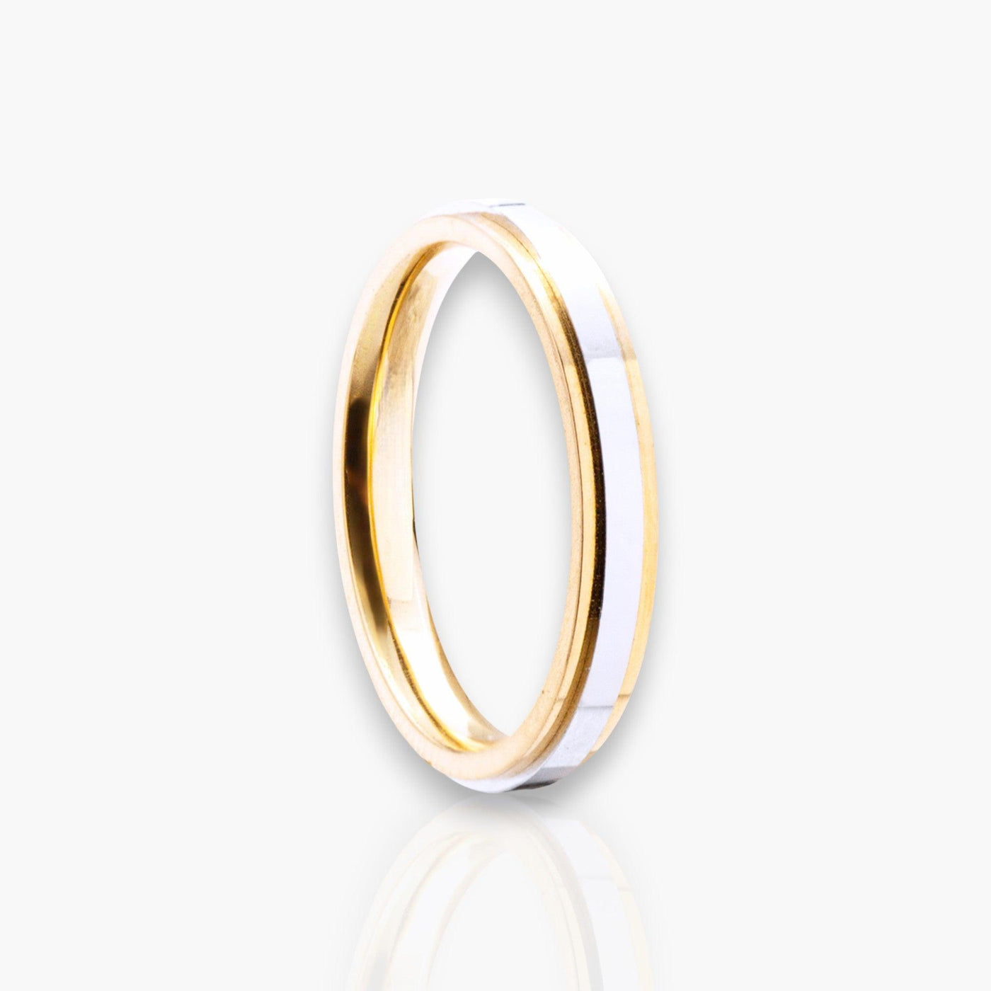 Wedding Ring - Yellow/White Gold - Moregola Fine Jewelry