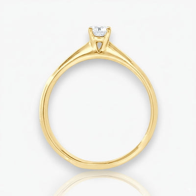 18kt Gelbgold Verlobungsring mit 4 Krappen (8 Diamanten Größen verfügbar).