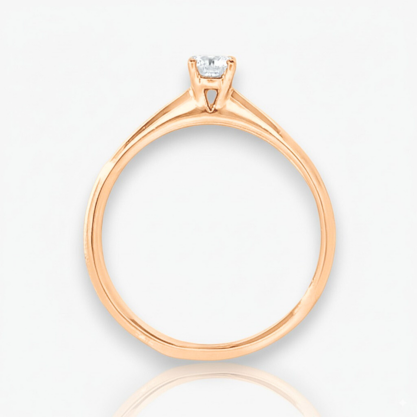 18kt Rosegold Verlobungsring mit 4 Krappen (8 Diamanten Größen verfügbar).