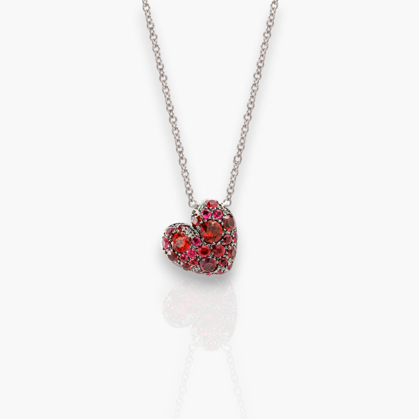 Ruby Heart Necklace - Moregola Fine Jewelry