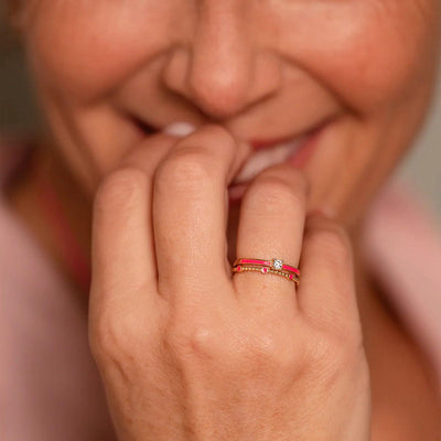 Knurled Wedding Ring with Enamel Dots - Moregola Fine Jewelry