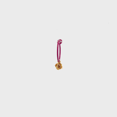 Mono Earring with 18kt gold Rose