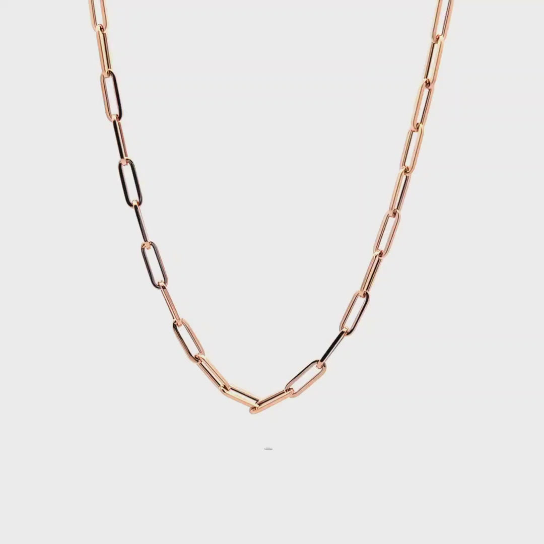 18K Rose Gold Chain Necklace