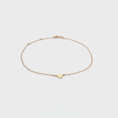 18kt Gold Bracelet with star motive