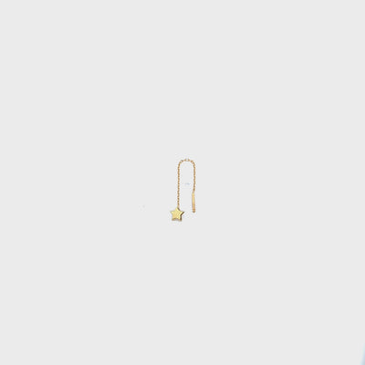 18kt Gold Ohrring mit Stern Motiv
