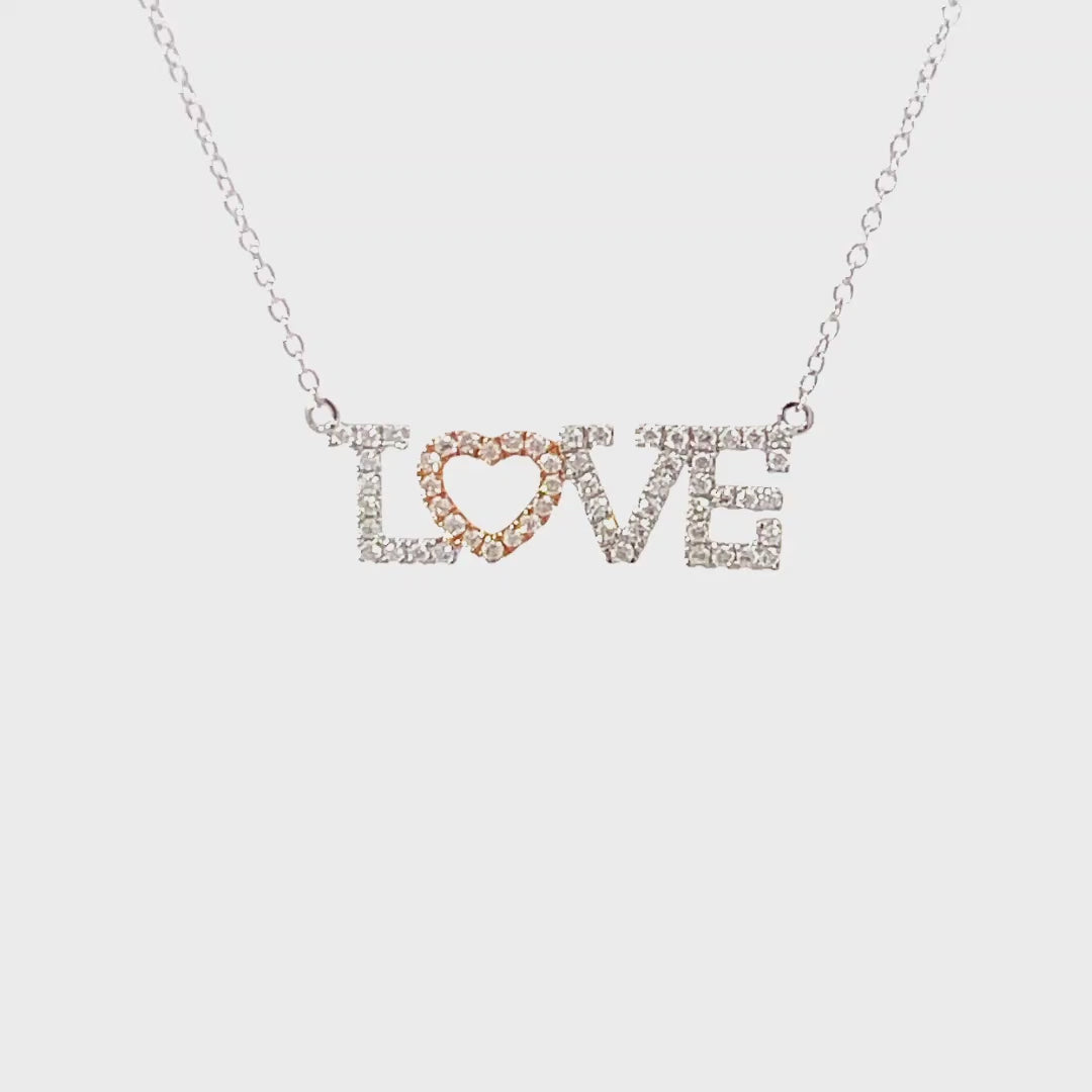 18K Love Necklace with Diamonds