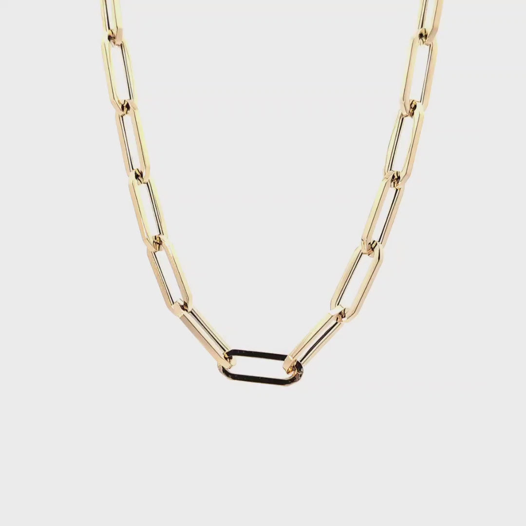 18K Yellow Gold Chain Necklace - Large