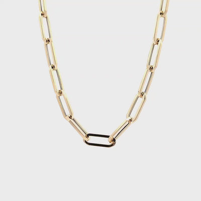 18K Yellow Gold Chain Necklace - Large