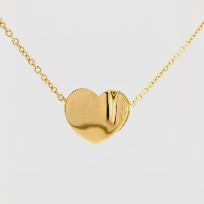 18K Rose Gold Necklace with Heart Motive & Diamonds