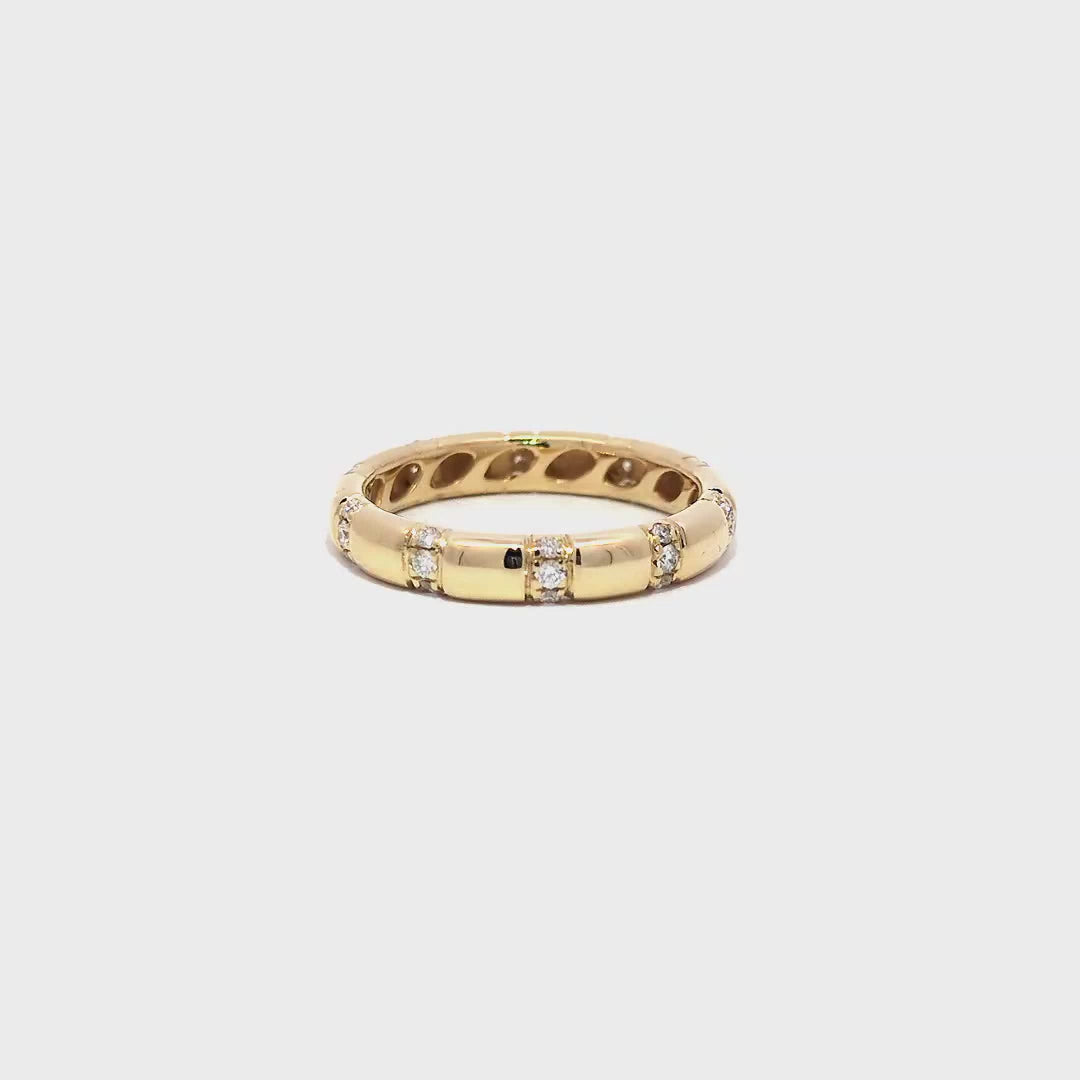 Wedding Ring - Yellow Gold with diamonds