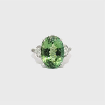 Ovaler 9.93ct Turmalin Ring