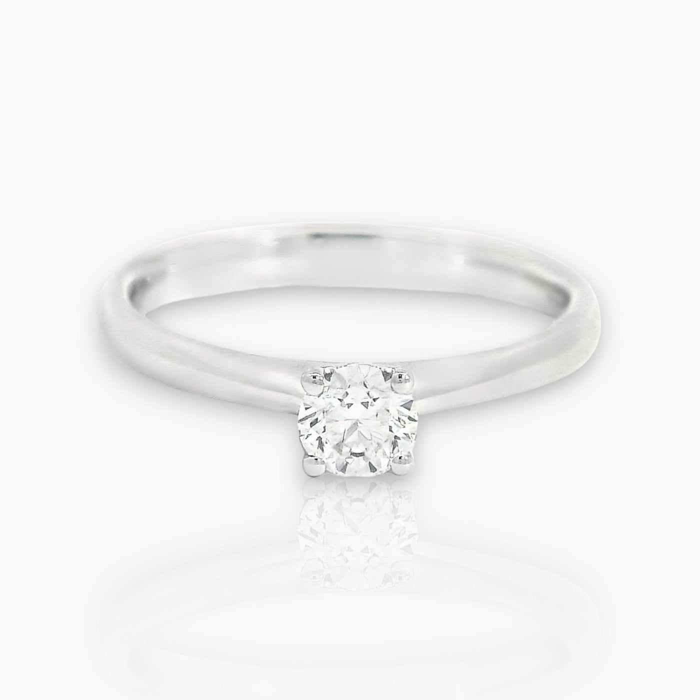 Brilliant Engagement Ring with 4 prongs (in 8 diamond sizes) - Moregola Fine Jewelry
