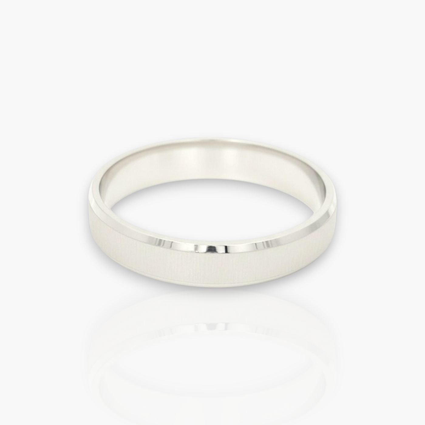 4mm (flat) Wedding Ring - 18kt Gold, Comfort Fit