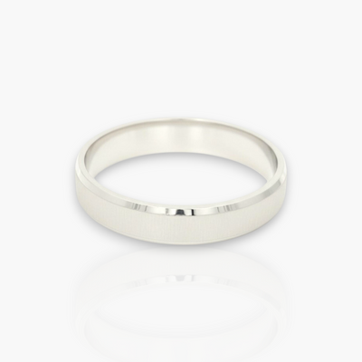 4mm (flat) Wedding Ring - 18kt Gold, Comfort Fit