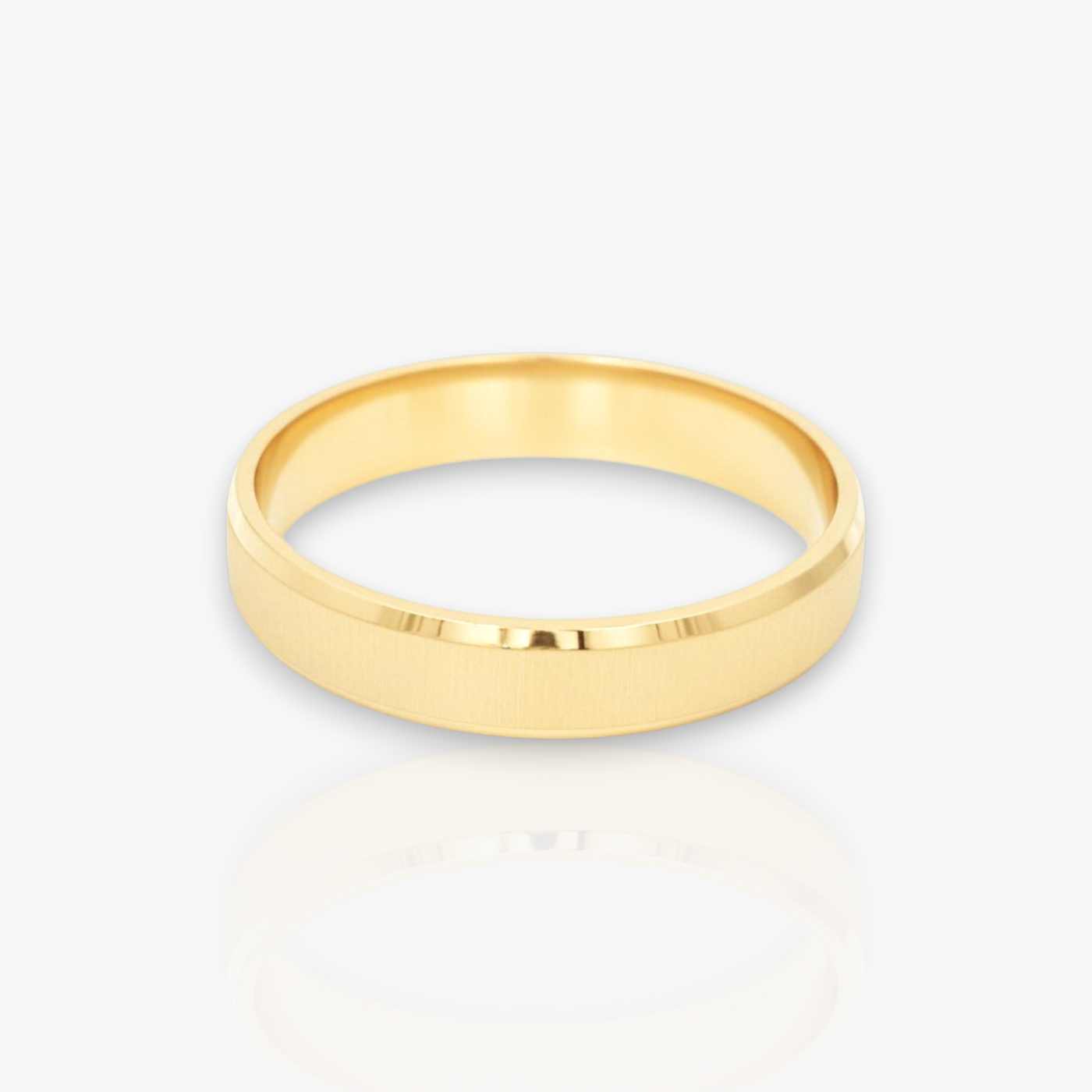 4mm (flat) Wedding Ring - 18kt Gold, Comfort Fit