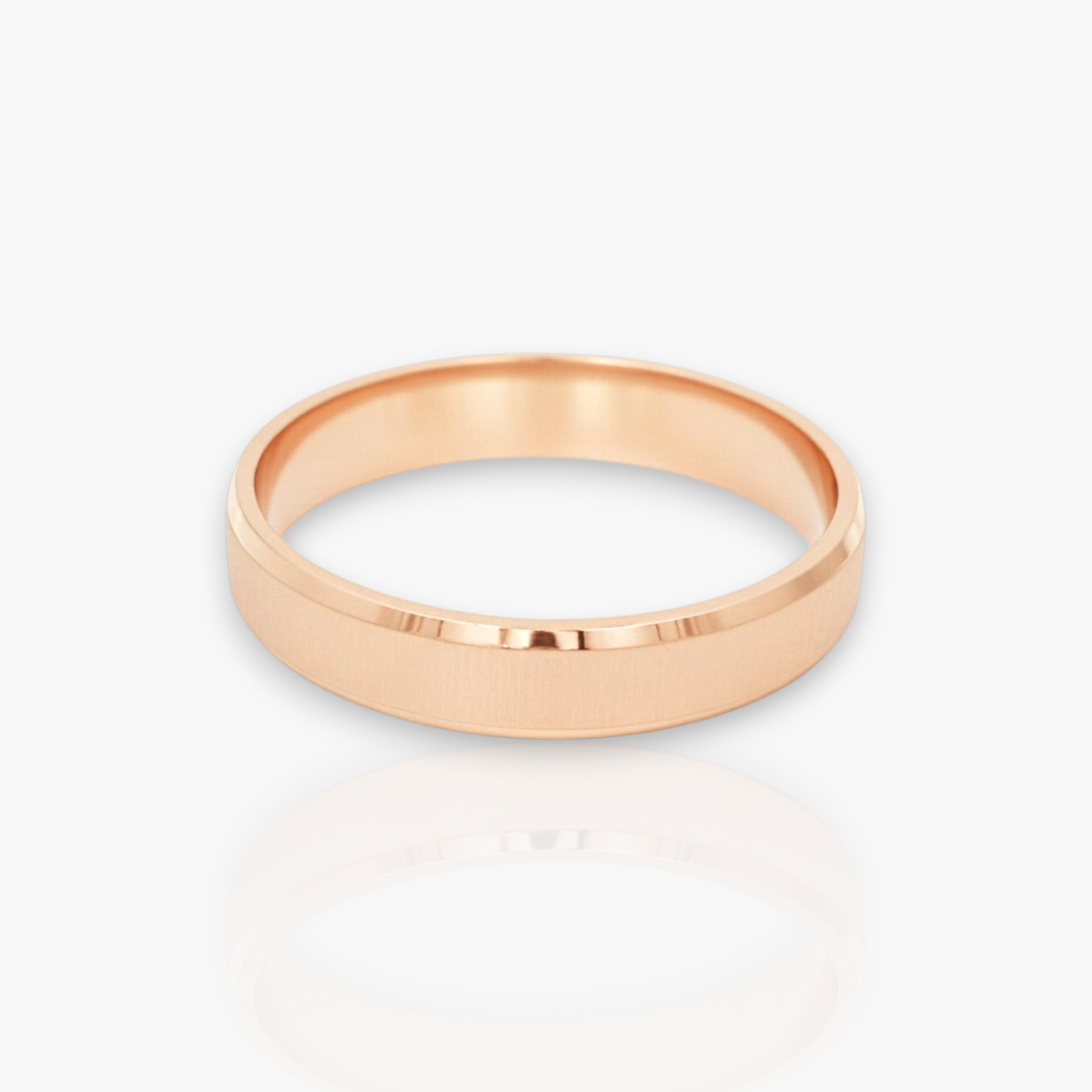 4mm (flat) Wedding Ring - 18kt Gold, Comfort Fit