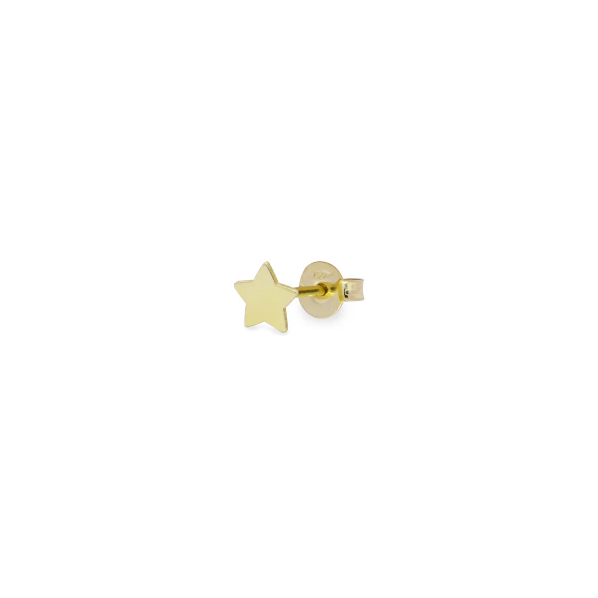 18kt Gold Mono Ohrring mit Sternmotiv