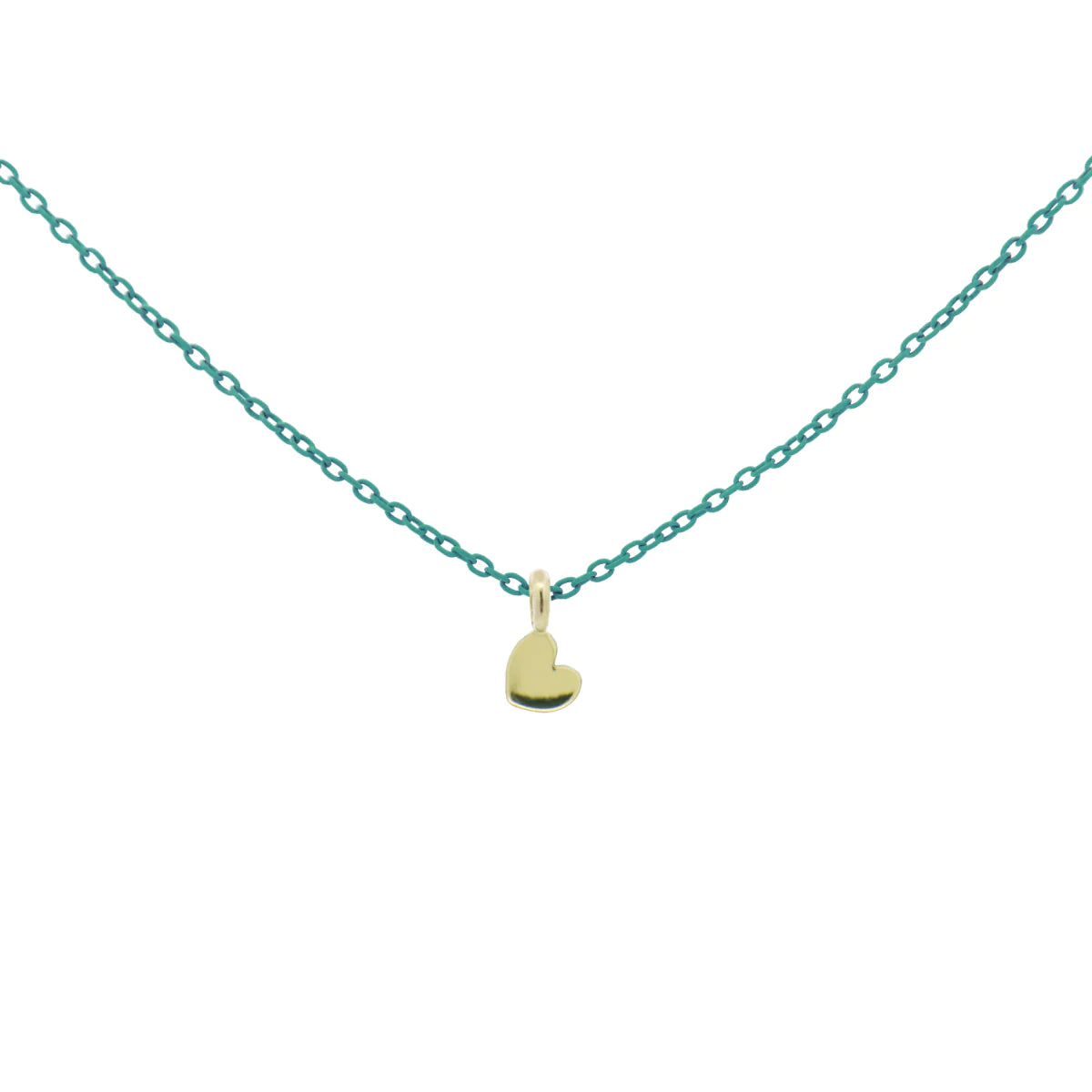 Choker with 18kt Gold Heart and Painted Chain - Moregola Fine Jewelry