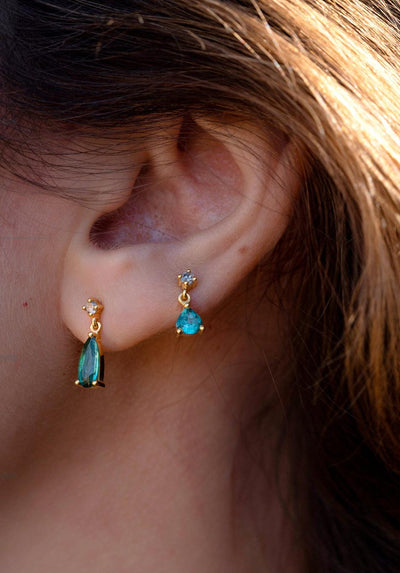 Pandeia Tourmaline Drop Single Earring - Moregola Fine Jewelry