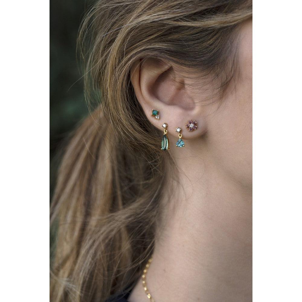 Pandeia Tourmaline Drop Single Earring - Moregola Fine Jewelry