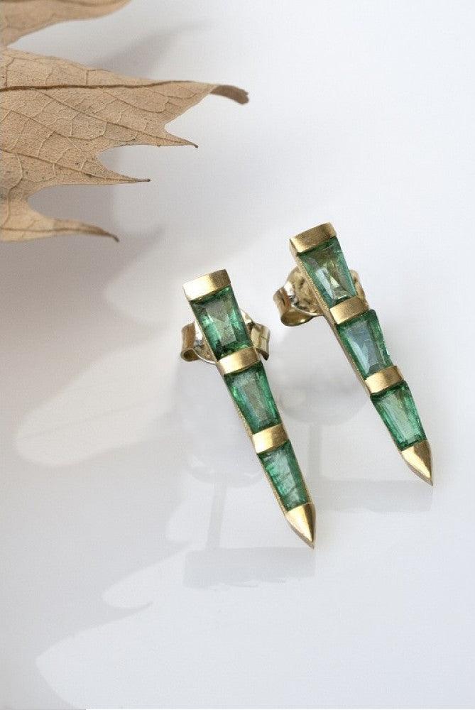Stalactite Emerald Earrings - Moregola Fine Jewelry